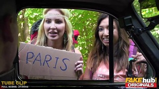 FAKEhub Horny Hitchhikers Threesome με ταξί