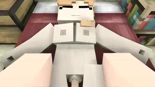 Minecraft: Alex se fait remplir la chatte de sperme