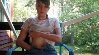 Masturbating on the deck