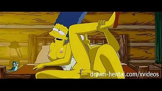 Sesso sensuale nella cabina della foresta dei Simpson