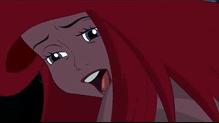 Disney Принцеса Ариел Анимационен секс анимация