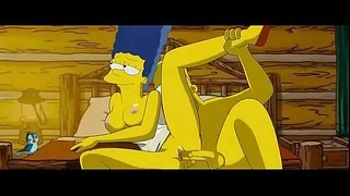 Homer és Marge Simpson Forró 3D-s animációs pornó