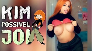 Kim Possible JOI 葡萄牙 Comandando Tua Punheta – 手淫挑战 JOI （非常难）大胸大屁股 – 角色扮演女孩