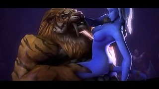 Draenei Girl Used as Sex Toy for Orcs