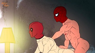 Deadpoolx örümcek adam Yaoi Anime Hentai Marvel