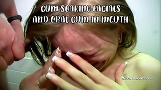 Soaking Facials and Cum in Mouth Compilation