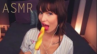 Asmr Amy Ice Licking Suge Mănâncă gura Sunete în șoaptă