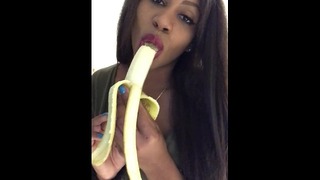 Asmr  동료 역할극 – Twerking – Banana Eats – Ebonylovers