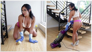 Hot Latina Maid Fucks for Extra Money