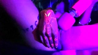 Thunderstorm Fuck Magic Masturbation in Blacklight