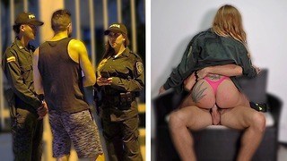 Veľký zadok kolumbijského policajného dôstojníka dostane zdvihnutý a jebnutý späť domov
