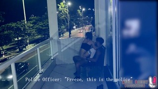 Busted! Anne Bonny Balcony Fuck Caught By Police