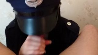 Police Woman POV Suck & Swallow