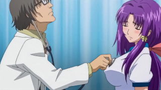 Rondborstige tiener krijgt haar tepels hard tijdens doktersexamen – Hentai