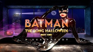 Catwoman이 만드는 방법을 아는 Kylie Rocket Batman 오랫동안 협력 Halloween xxx VR 포르노