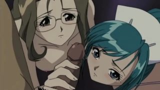 L'adolescente fa una cosa a tre con il dottore Anime Hentai