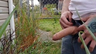 Uncut Cock Pissing Outside In Public -Uncutatnight-