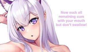 Emilia Teaches You How To Eat Your Own Cummies Re:zero Hentai JOI CEI Femdom Edging Feet Pet Play