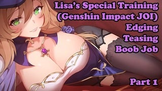 Hentai JOI – Lisa’s Special Training Session, Session 1 Edging, Teasing, Boob Job, Genshin Impact