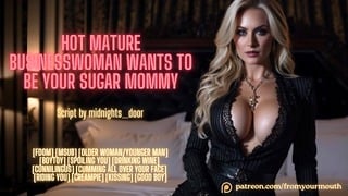 Hot Mature Businesswoman Wants To Be Your Sugar Mommy Asmr Audio Roleplay