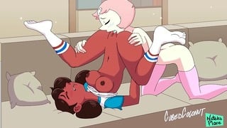 Steven Universe: Pearl 和 Connie 成人模仿动画 Xxx